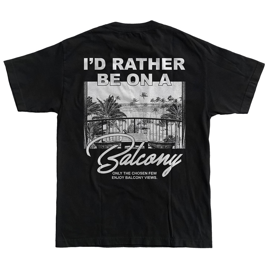 RATHER BE Tee (Black) – Balcony Life$tyle