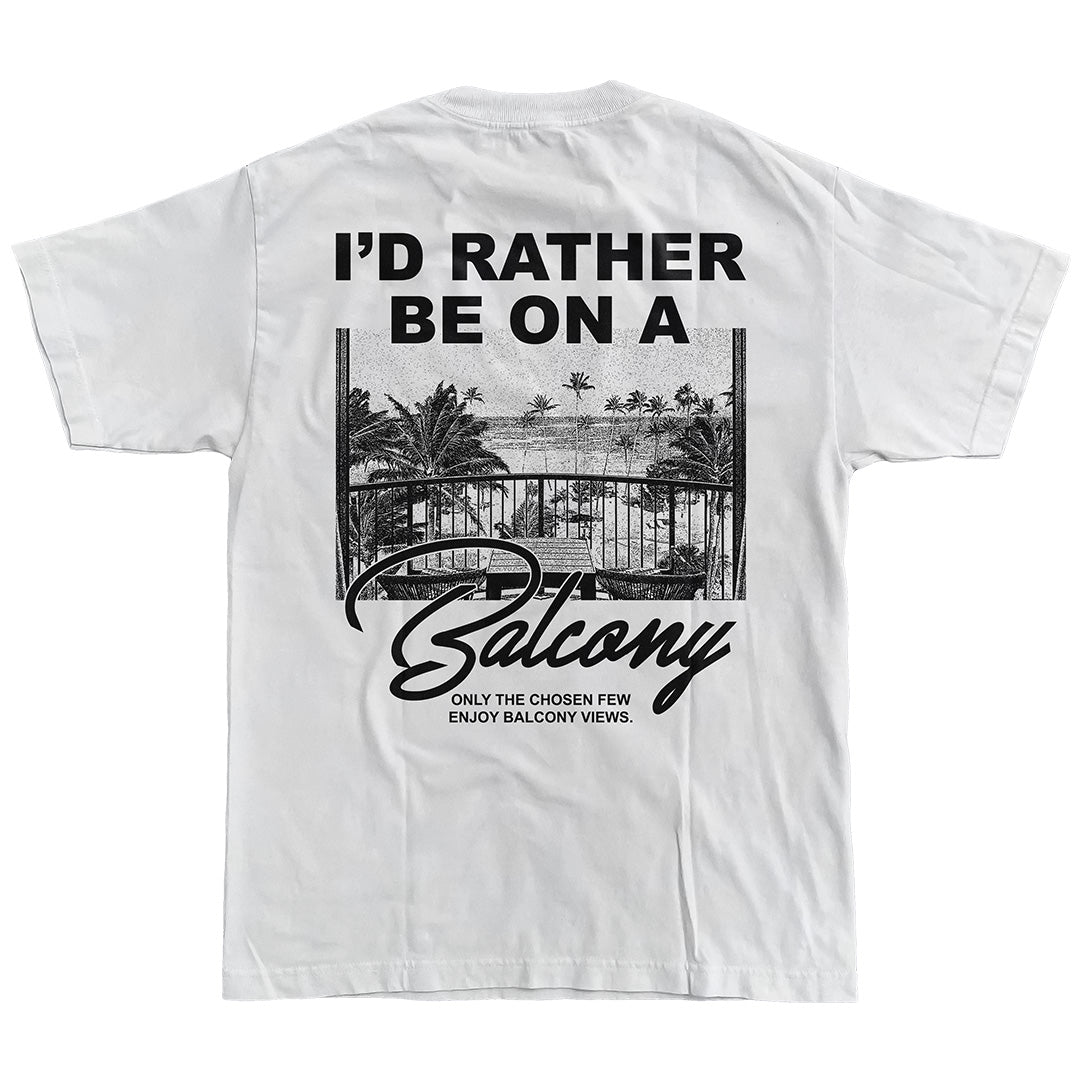 RATHER BE Tee (White) – Balcony Life$tyle
