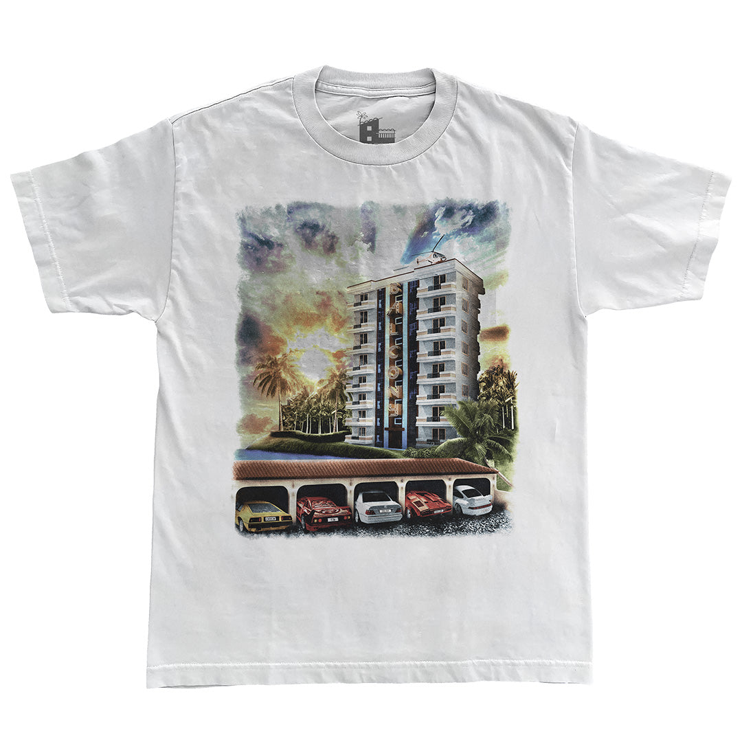 WEALTH Tee (White/Sand/Balcony Blue) - Balcony Life$tyle