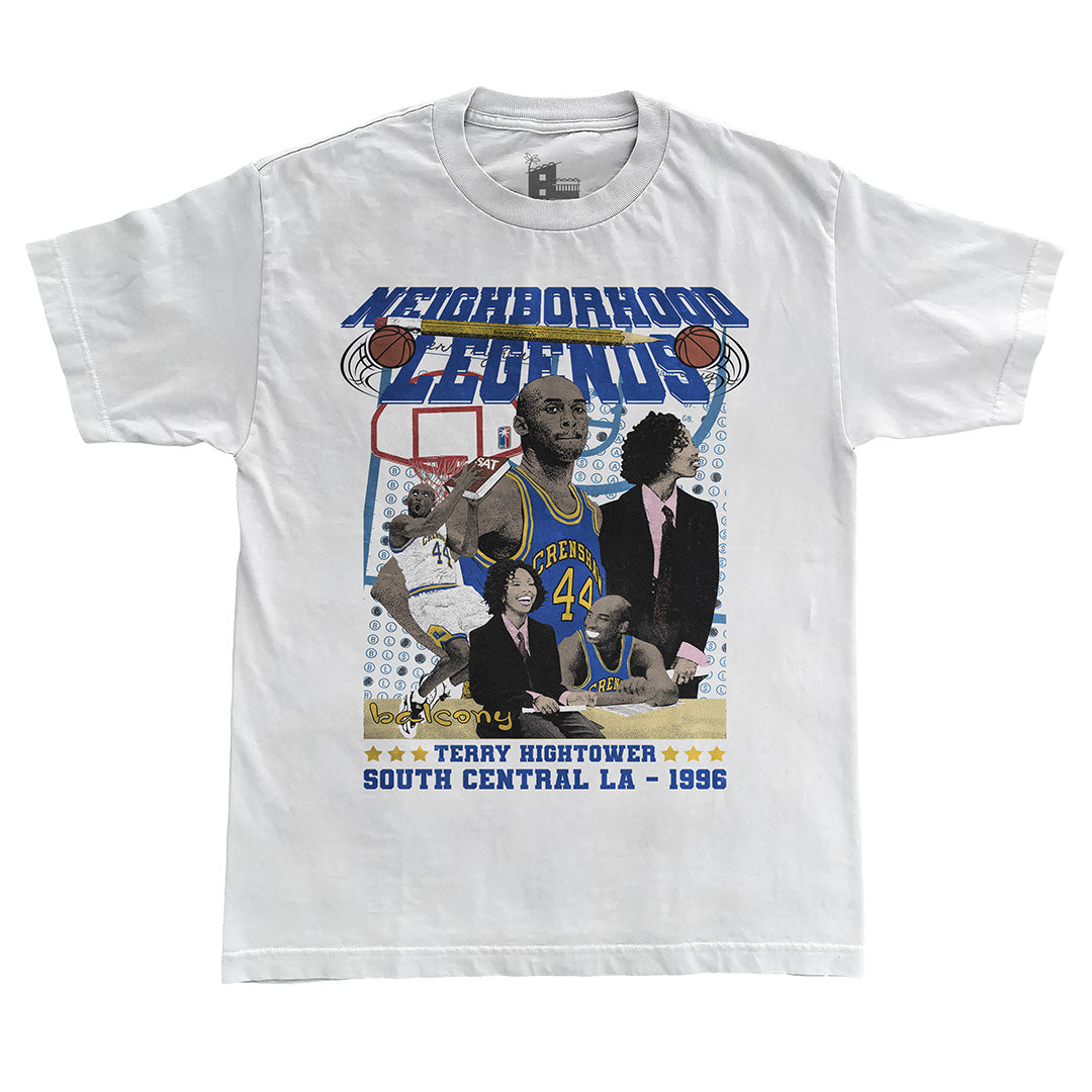 TERRY HIGHTOWER Tee (White) - Balcony Life$tyle