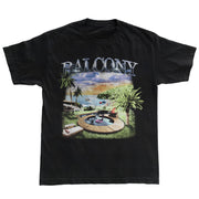 BALCONY BEACH Tee (BLACK) - Balcony Life$tyle